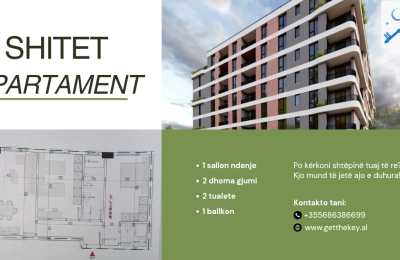 SHITET APARTAMENT 2+1 REZIDENCA ALBULENA
